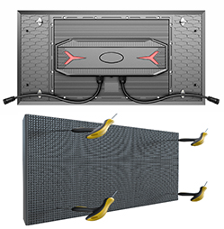 OFM-serien Frontåtkomst utomhus 2ftx1ft IP68 hög ljusstyrka Modulärt Led-skåpstöd 90° hörn LED-videovägg och LED-kub